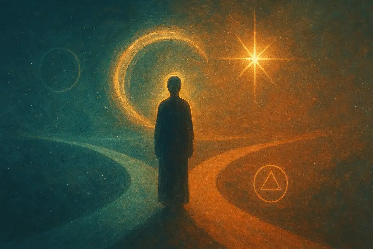 Entre Dois Caminhos: O Silêncio Sábio do Tarô