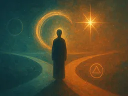 Entre Dois Caminhos: O Silêncio Sábio do Tarô